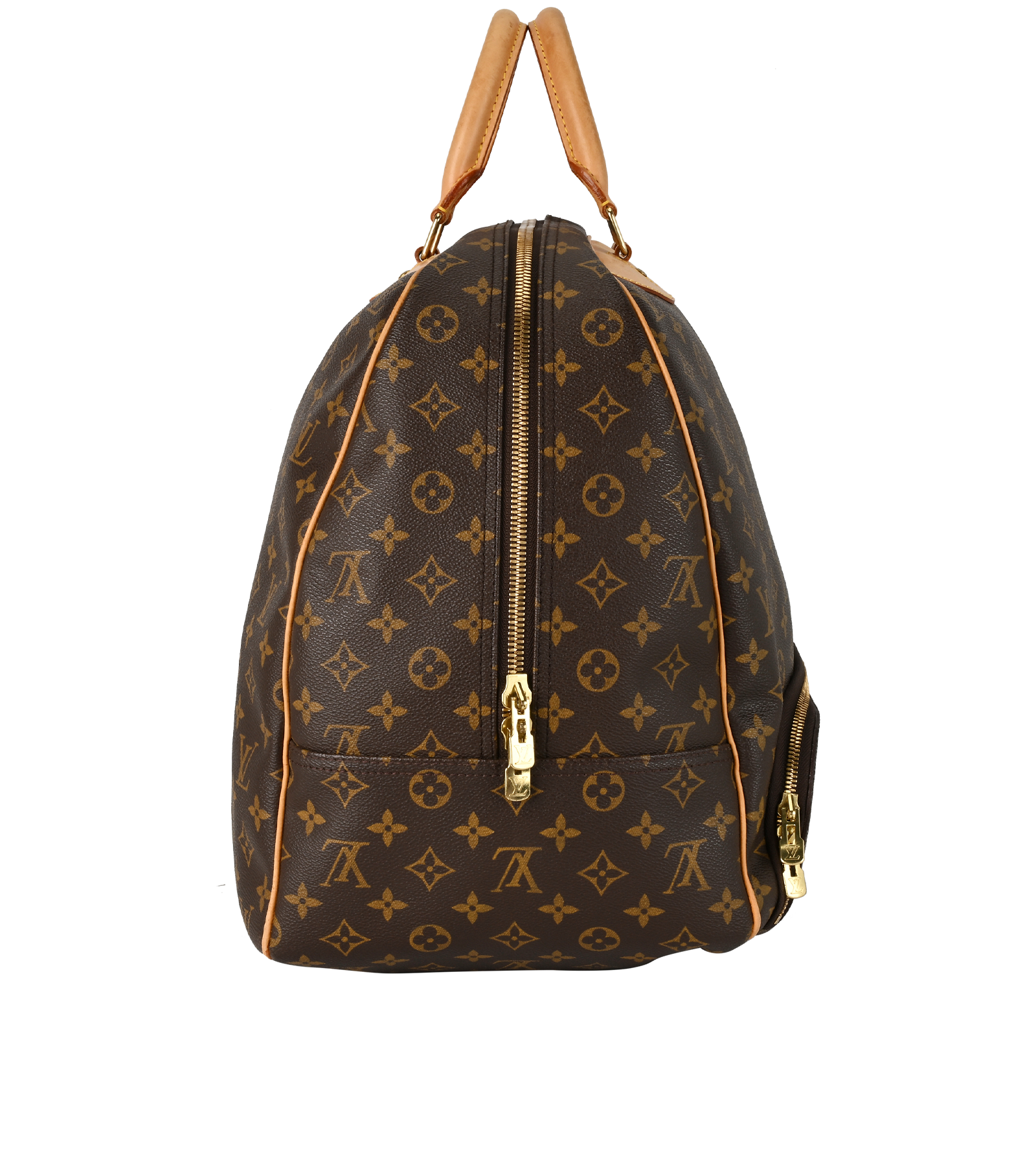 Evasion Travel Bag, &pound;895, Handbags, Brown/Tan, Canvas/Leather, Side view